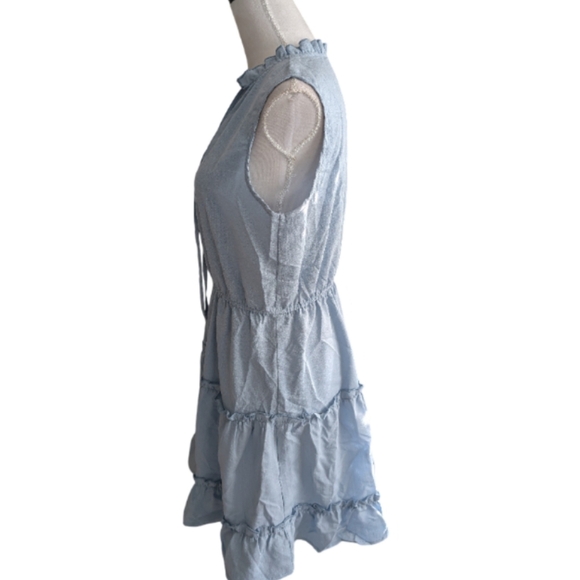 ❌NWT CUPSHE Live Life On The Beach Blue Tiered Ruffle Midi Dress Medium - Picture 10 of 12